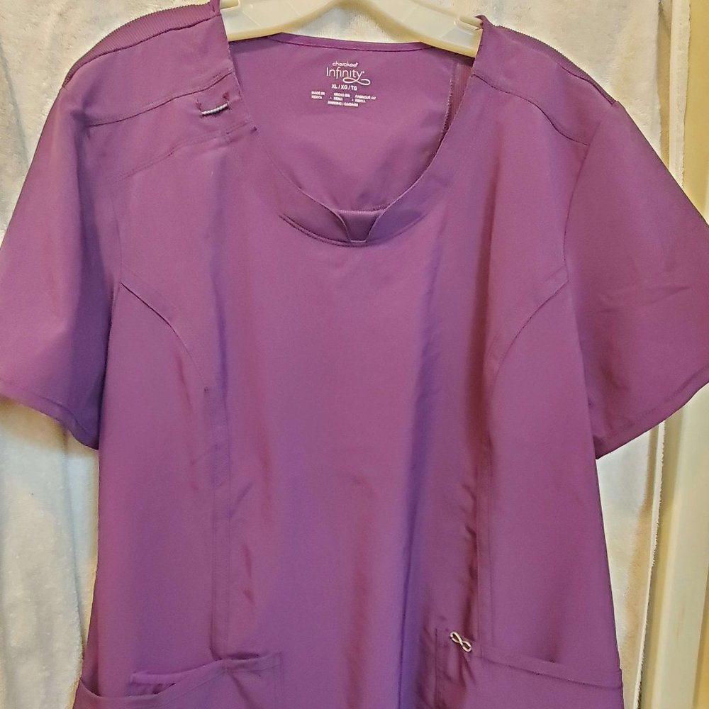 Cherokee Infinity Women Scrubs Top Round Neck XL